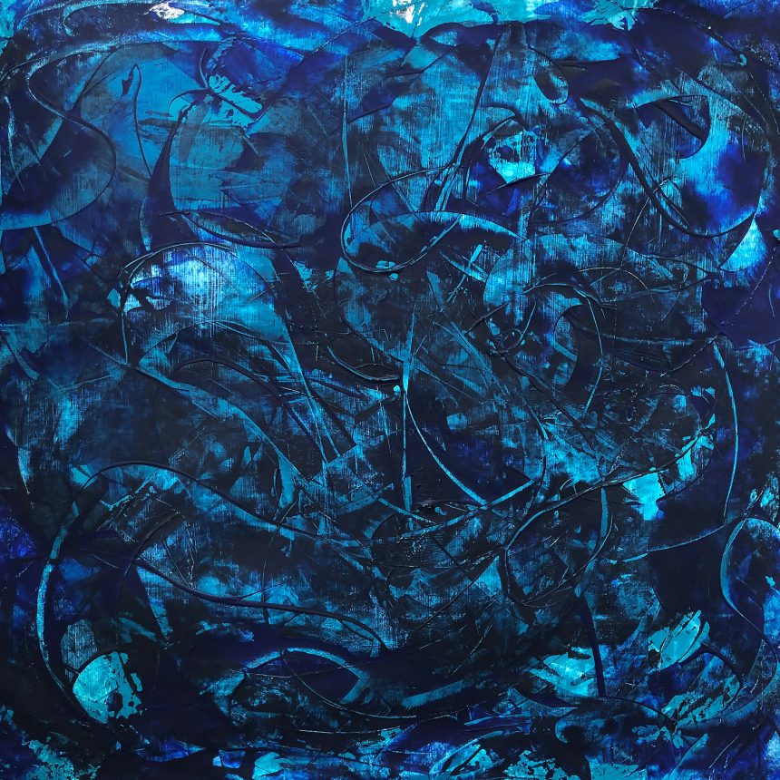 Deep Entanglement, Acrylic on Canvas, 90 x 90 cm., 2022