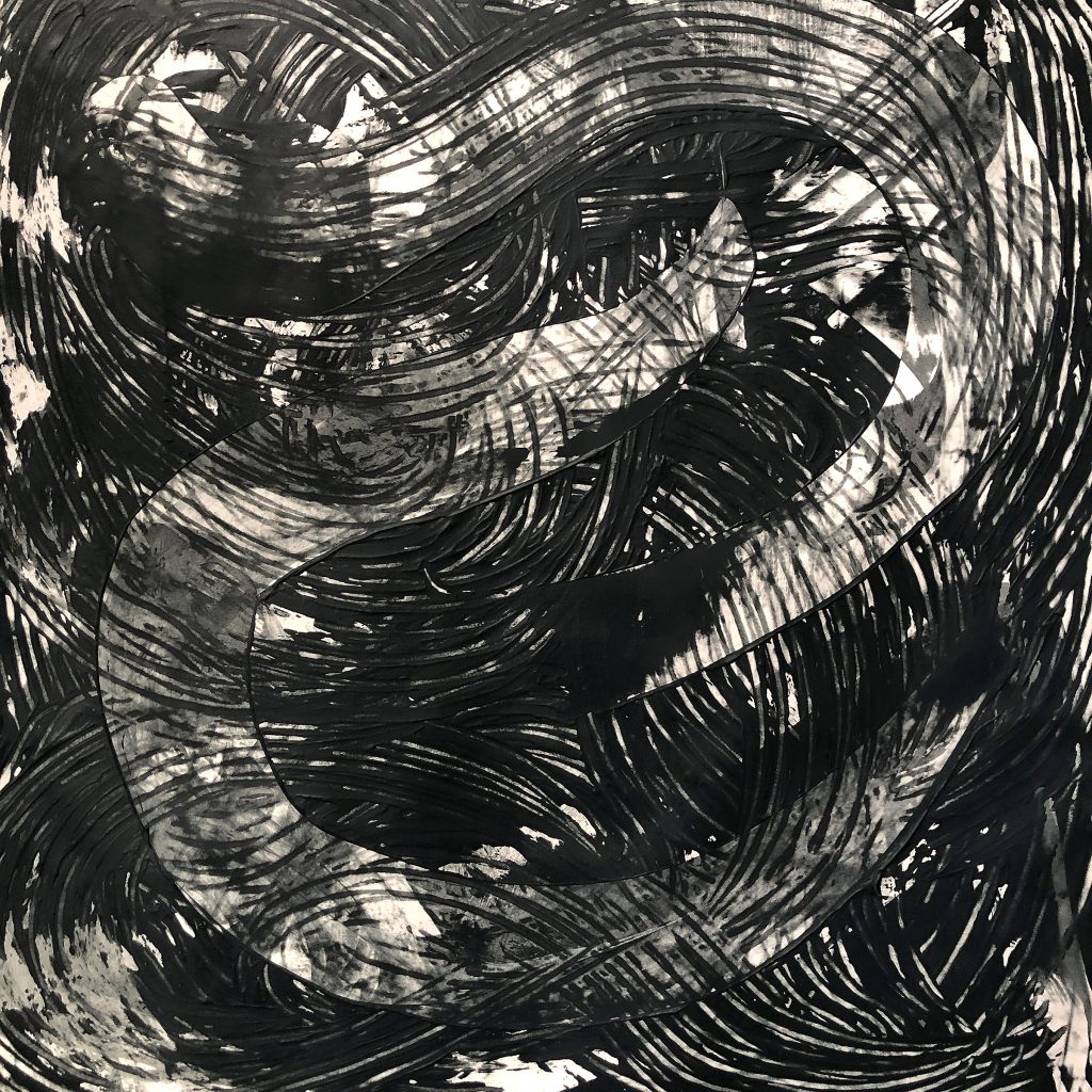 The Deep #02, 90 x 90 cm., Acrylic on Gesso on Canvas, 2023